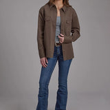 Roper 2298 Twill Oversized (Brown) - Women's Shirt Jacket