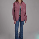 Roper 2298 Twill Oversized (Wine) - Women's Shirt Jacket