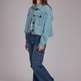 Roper 2450 Cropped (Blue) - Women's Denim Jacket