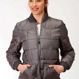 Roper 1473 Quilted Poly (Grey) - Women's Jacket