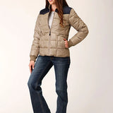 Roper 1473 Quilted Poly (Navy/Khaki) - Women's Jacket