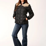 Roper 1473 Quilted Poly (Khaki/Black) - Women's Jacket