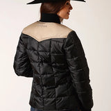 Roper 1473 Quilted Poly (Khaki/Black) - Women's Jacket