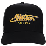 Stetson Yellow Embroidered Logo (Black) - Trucker Cap