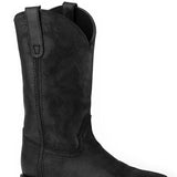 Roper Monterey (Black) - Men's Suede Cowboy Boot