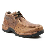 Roper Stirrup (Brown) - Men's Ostrich Leather Shoe - Hatcountry