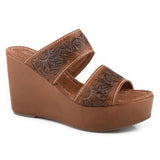 Roper Diva II (Brown) - Women's Wedge Sandals