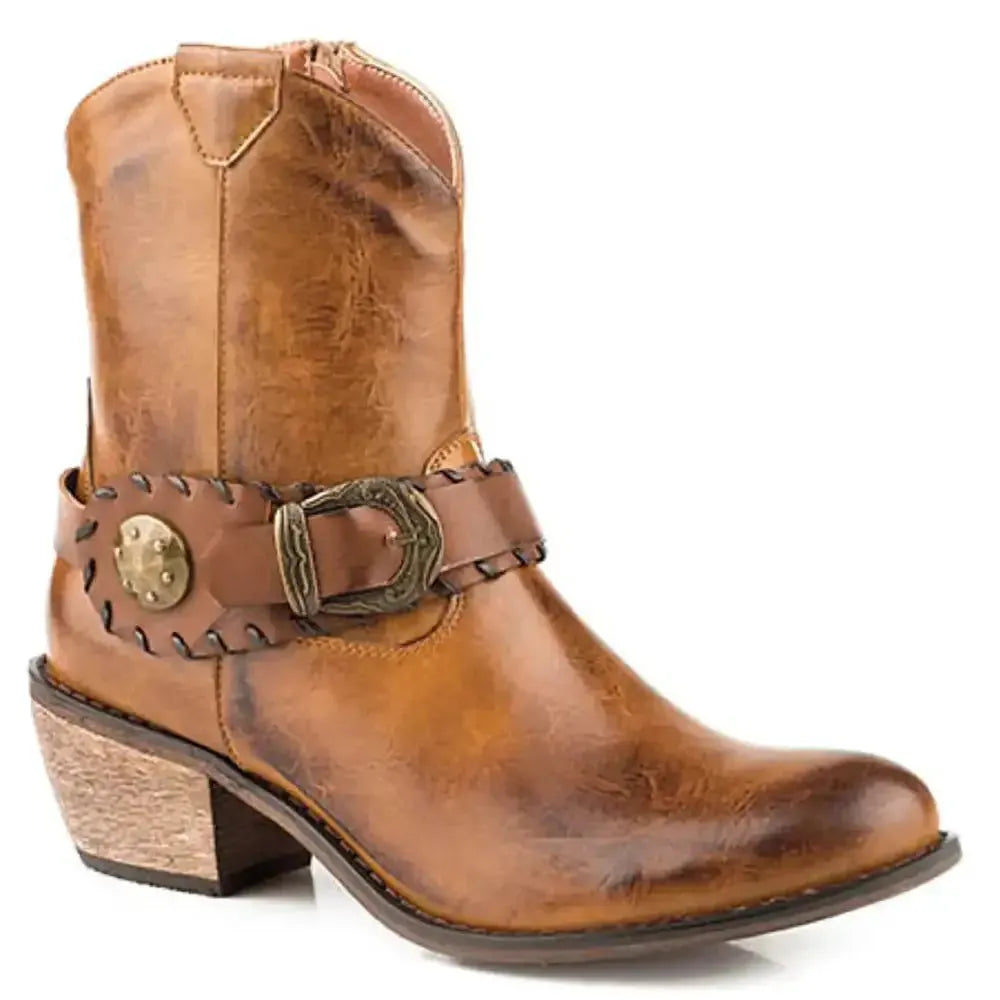 Roper Mae (Brown) - Women's Biker Boot - Hatcountry