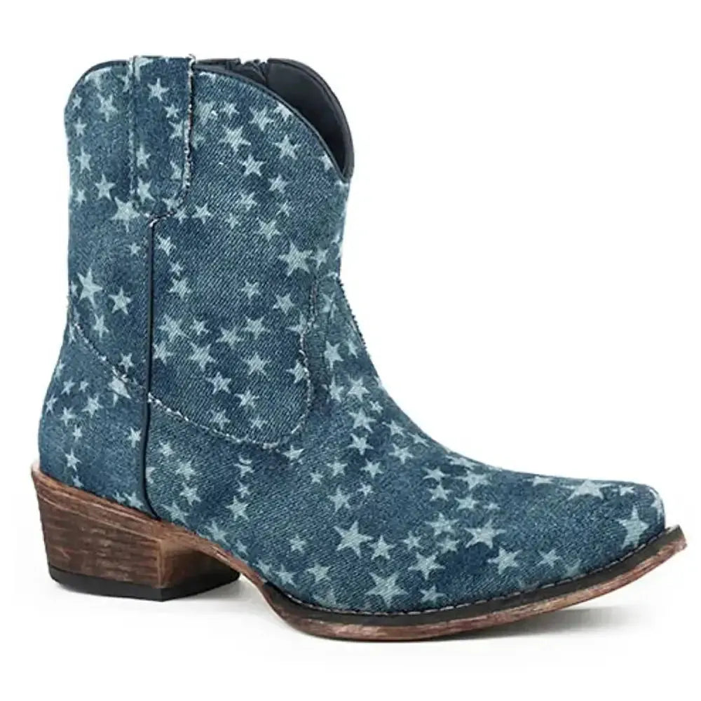 Roper Merica (Blue) - Women's Denim Cowgirl Boot - Hatcountry