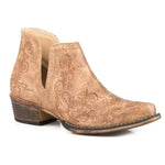 Roper Ava (Tan) - Women's Ankle Cowgirl Boot - Hatcountry