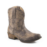 Roper Riley Scroll Short (Brown) - Women's Cowgirl Boot
