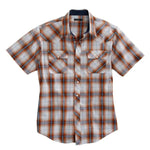 Tin Haul Diamond Dobby Short Sleeve (Orange) - Men's Western Shirt - Hatcountry