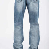 Tin Haul 420 Regular Joe Deco Stitch Pockets (Light Wash) - Men's Bootcut Jeans