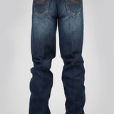 Tin Haul 421 Regular Joe Stretch Deco Pockets (Dark Wash) - Men's Bootcut Jeans