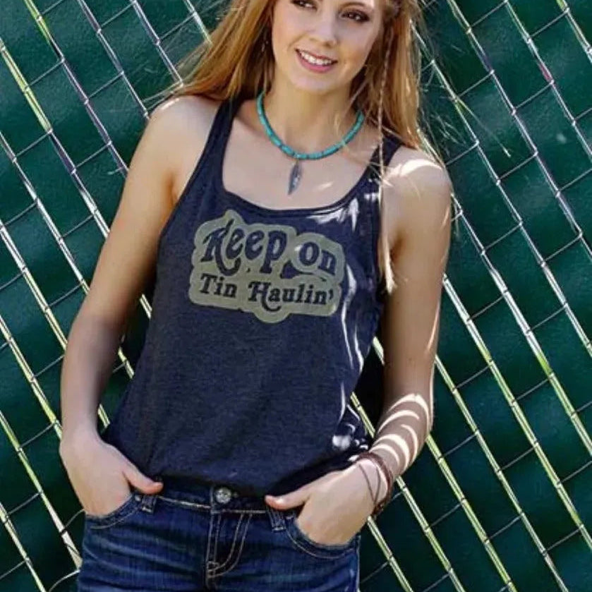 Tin Haul Keep On (Grey) - Women's Tank Top - Hatcountry