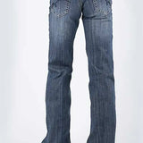 Tin Haul 460 Ella Fit Blue Loop Pocket ( Denim Dark Wash ) - Women's Jeans