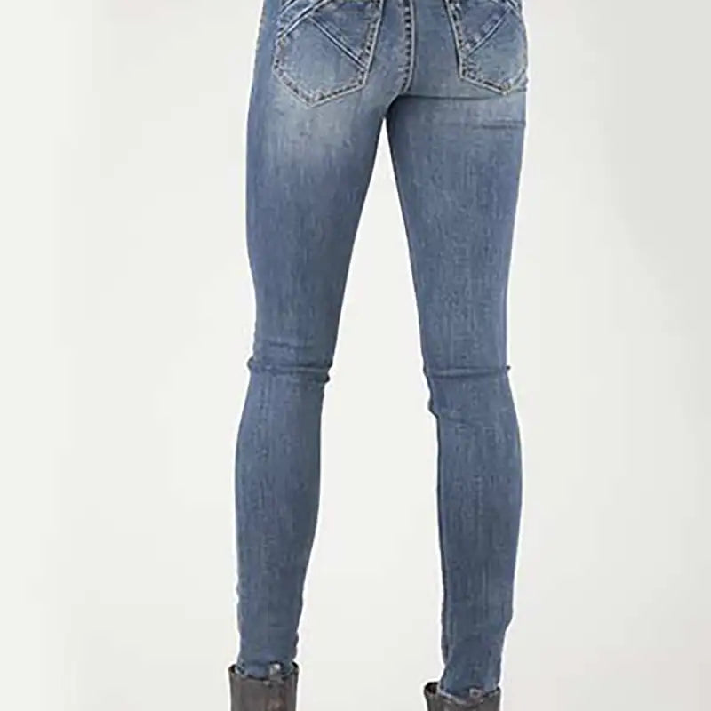 Tin Haul 515 Sunny Skinny Patched Pocket ( Denim Medium Wash) - Women's Jeans