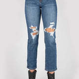 Tin Haul 525 Rachel Fit Distressed (Medium Wash) - Women's Highrise Jeans