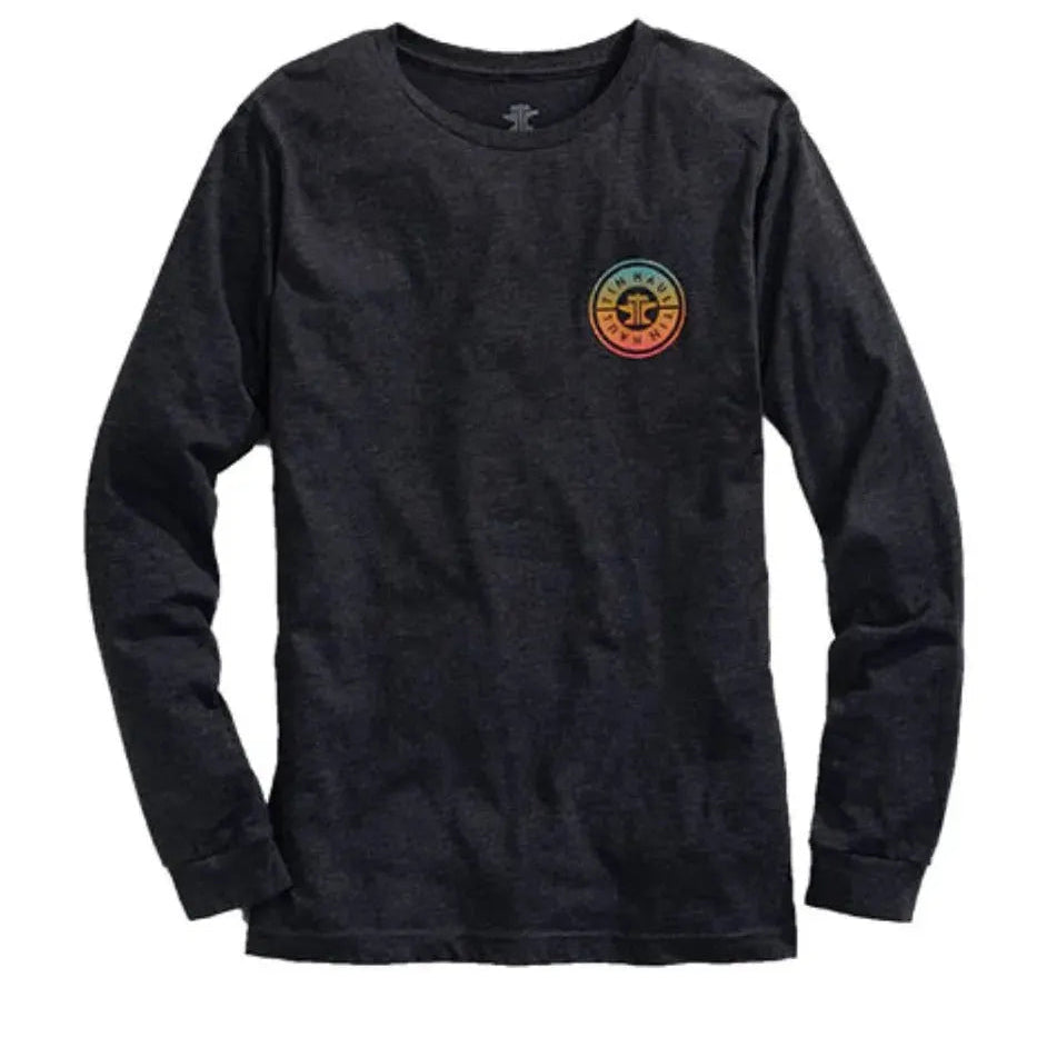 Tin Haul Ombre Logo Long Sleeve (Grey) - Men's Western T-Shirt - Hatcountry