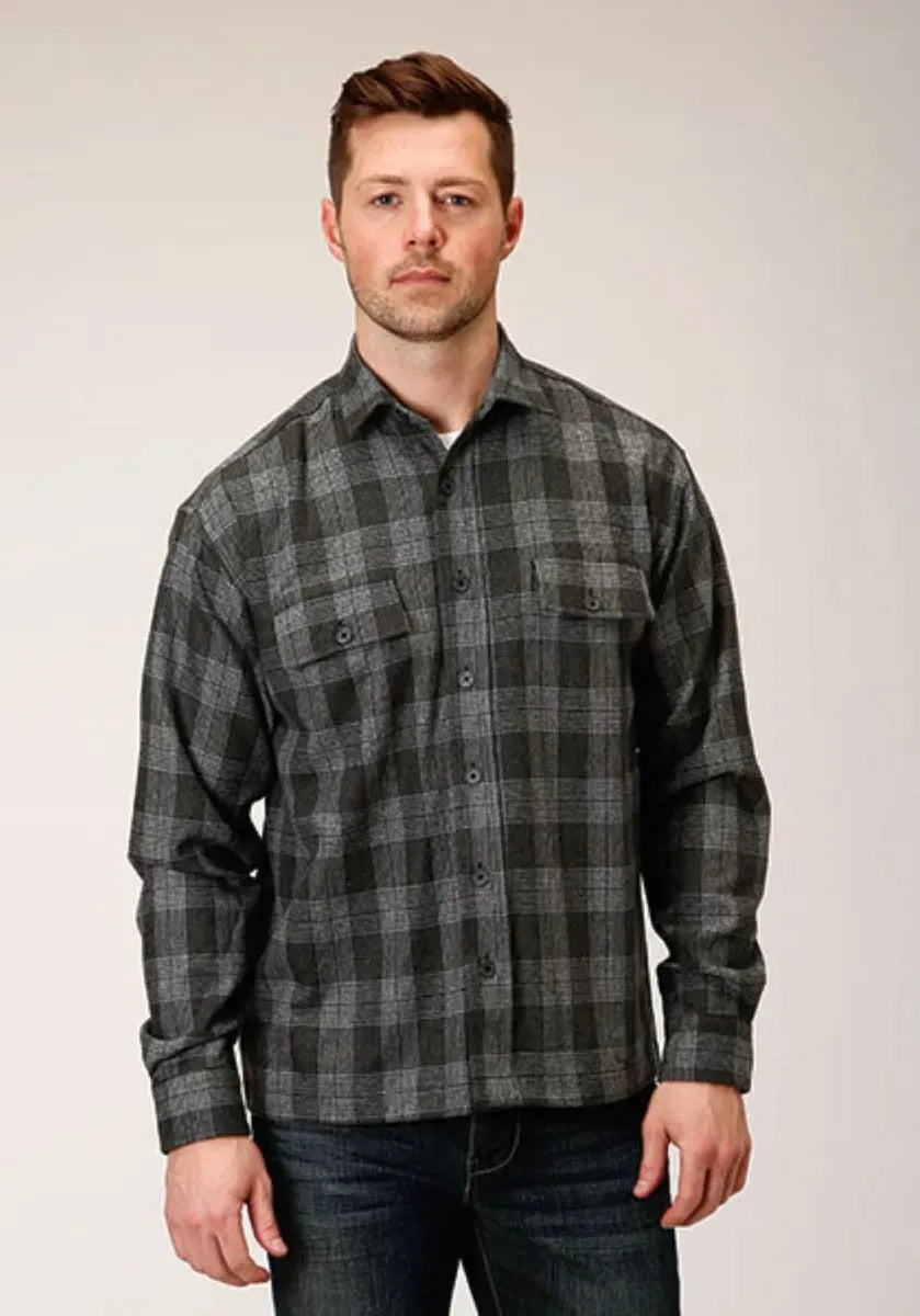 Tin Haul Stormy Plaid - Men's Shirt Jacket - Hatcountry
