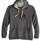 Tin Haul Bison Silhouette (Grey) - Men's Hoodie Sweatshirt