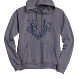 Tin Haul Snake and Horseshoe (Grey) - Men's Hoodie Sweatshirt