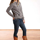 Tin Haul Script Print (Grey) - Women's Hoodie Sweatshirt