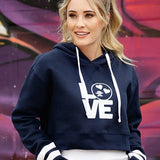 Tin Haul Love Print (Navy) - Women's Hoodie Sweatshirt