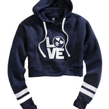 Tin Haul Love Print (Navy) - Women's Hoodie Sweatshirt