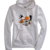 Tin Haul Hawaiian Sunset (White) - Women's Hoodie Sweatshirt