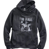 Tin Haul Bronco Print (Grey) - Women's Hoodie Sweatshirt