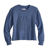 Tin Haul Groovy Embossed Logo (Blue) - Women's Sweatshirt
