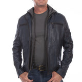 Scully 1056 Hoodie Insert - Men's Lamb Leather Jacket