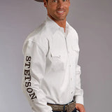 Stetson Logo Wear (White) - Men's Western Shirt