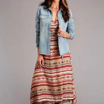 Stetson Sunset Serape Aztec Print - Women's Long Dress - Hatcountry