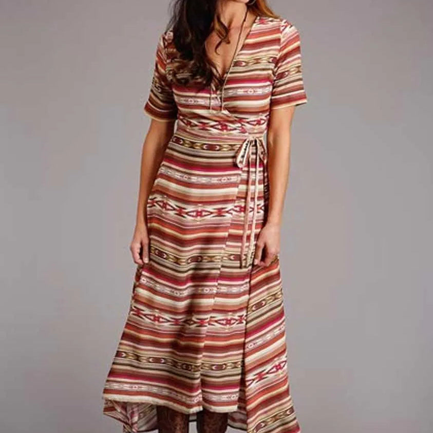 Stetson Sunset Serape Aztec Print - Women's Long Dress - Hatcountry