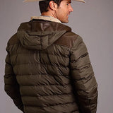 Stetson Novelty Solid Hooded Jacket (Brown) - Men's Leather Jacket - Hatcountry