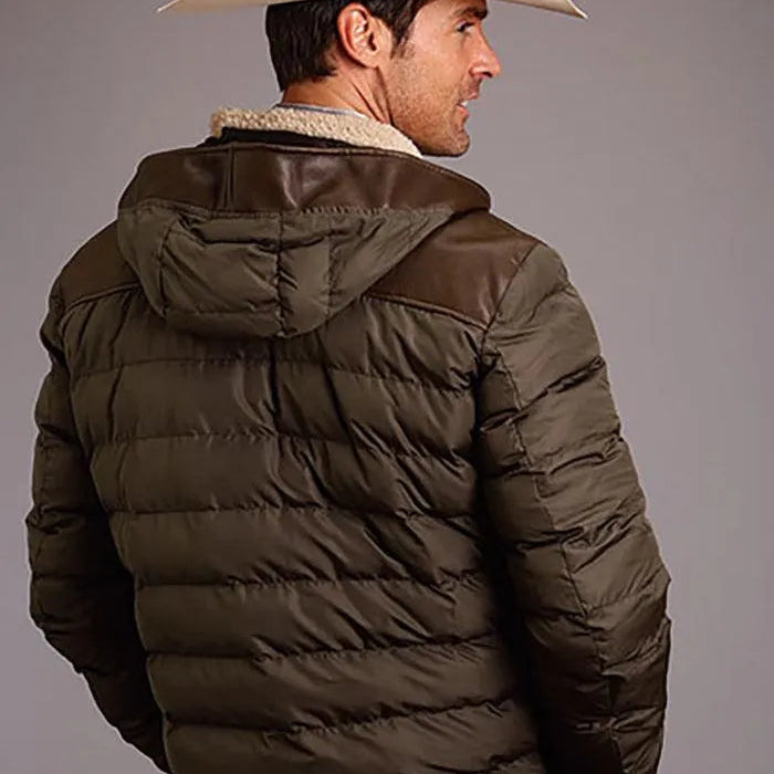 Stetson Novelty Solid Hooded Jacket (Brown) - Men's Leather Jacket - Hatcountry