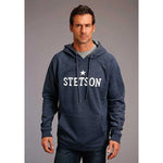 Stetson Large Star Logo (Navy Heather) - Men's Hoodie Sweatshirt - Hatcountry