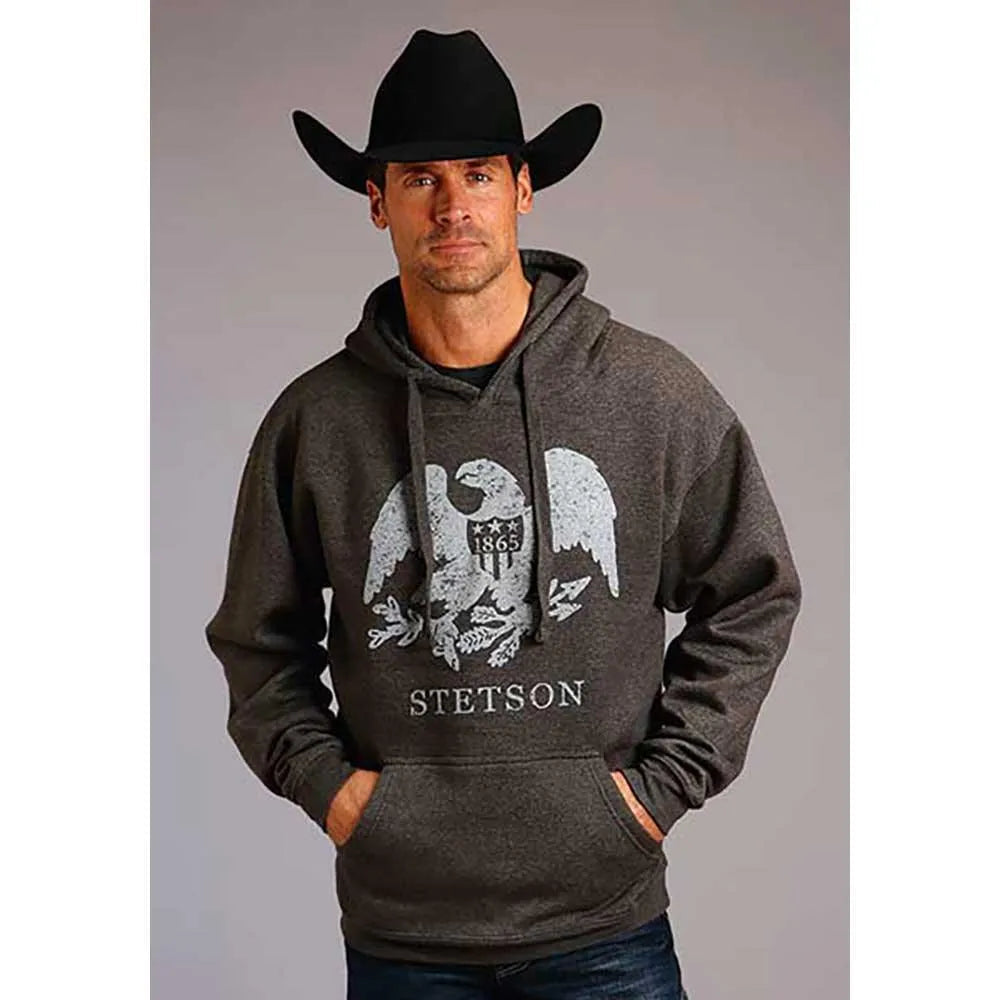 Stetson 1865 Eagle ( Vintage Grey ) - Men's Hoodie Sweatshirt - Hatcountry