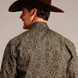 Stetson 1824 Grandiose Paisley (Brown) - Men's Western Shirt
