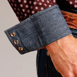 Stetson 1825 Geometric Sunburst (Wine) - Men's Western Shirt