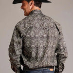 Stetson Vintage Demask (Grey) - Men's Western Shirt - Hatcountry