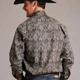 Stetson Vintage Demask (Grey) - Men's Western Shirt - Hatcountry