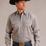 Stetson Diamond Geo (Grey) - Men's Western Shirt - Hatcountry