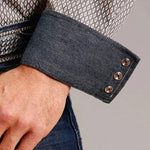 Stetson Diamond Geo (Grey) - Men's Western Shirt - Hatcountry