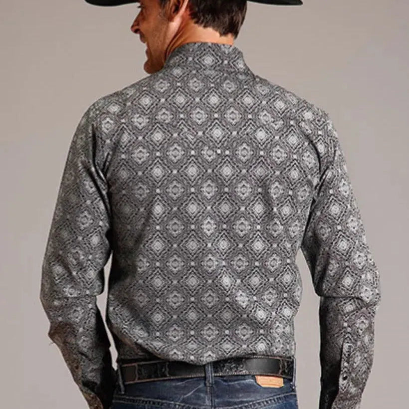 Stetson Classic Medallion (Black) - Men's Western Shirt - Hatcountry