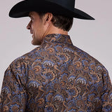 Stetson 3205 Tobacco Paisley (Brown) - Men's Western Shirt
