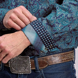 Stetson 3207 Marine Paisley (Azure Blue) - Men's Western Shirt
