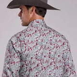 Stetson 2870 Bloodstone Paisley (Red) - Men's Western Shirt